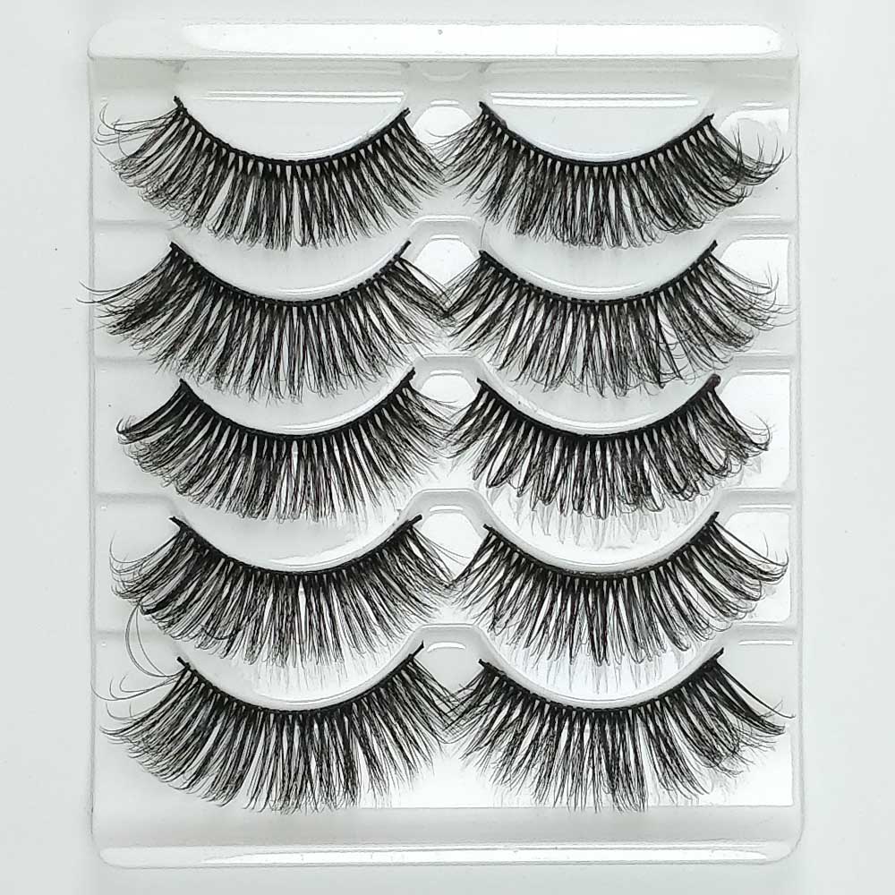 Women's Mink 3D Faux Eyelashes Set 5 Pcs