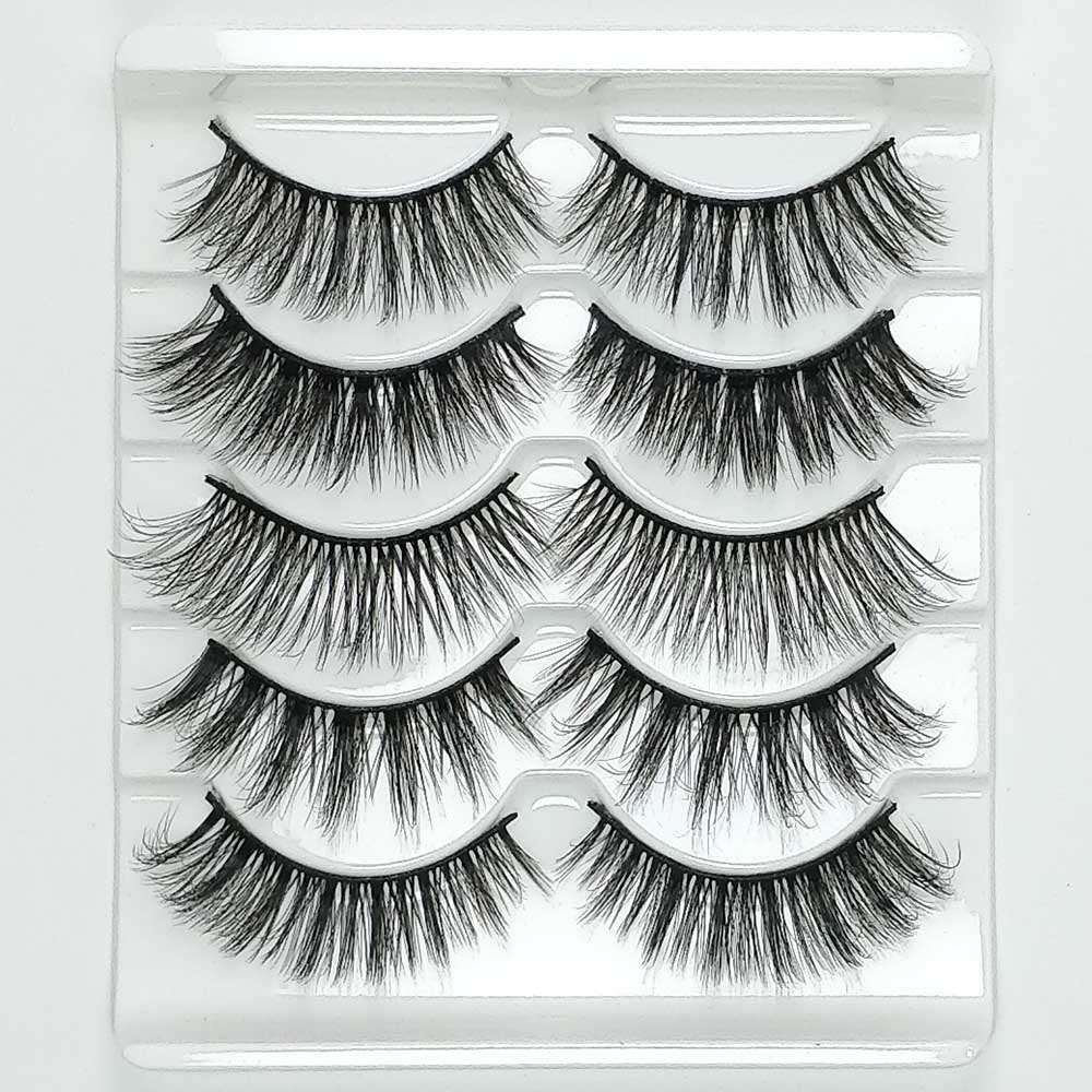 Women's Mink 3D Faux Eyelashes Set 5 Pcs