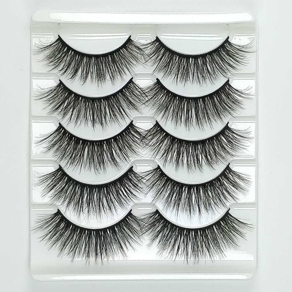 Women's Mink 3D Faux Eyelashes Set 5 Pcs