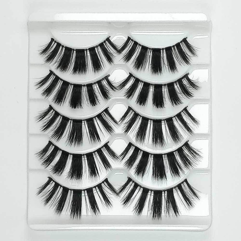 Women's Mink 3D Faux Eyelashes Set 5 Pcs