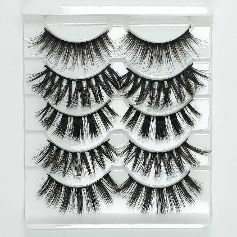 Women's Mink 3D Faux Eyelashes Set 5 Pcs