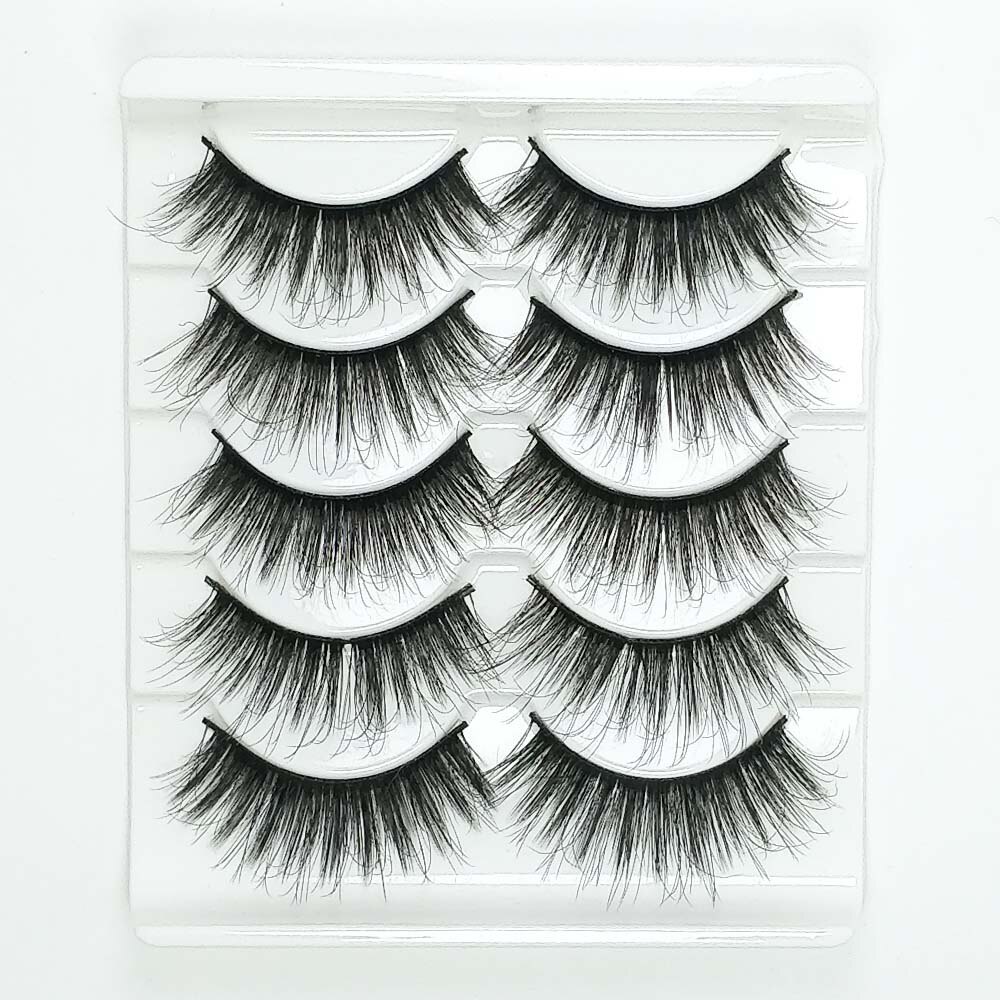 Women's Mink 3D Faux Eyelashes Set 5 Pcs