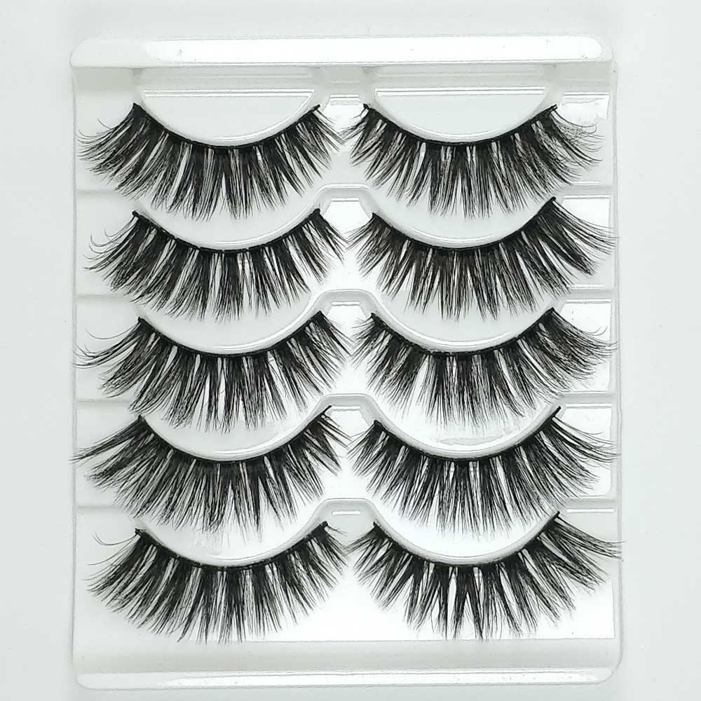 Women's Mink 3D Faux Eyelashes Set 5 Pcs