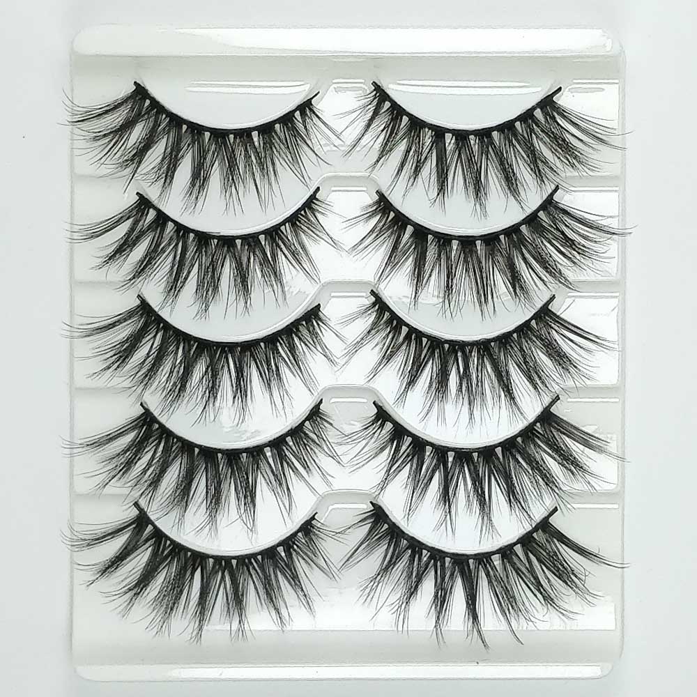 Women's Mink 3D Faux Eyelashes Set 5 Pcs