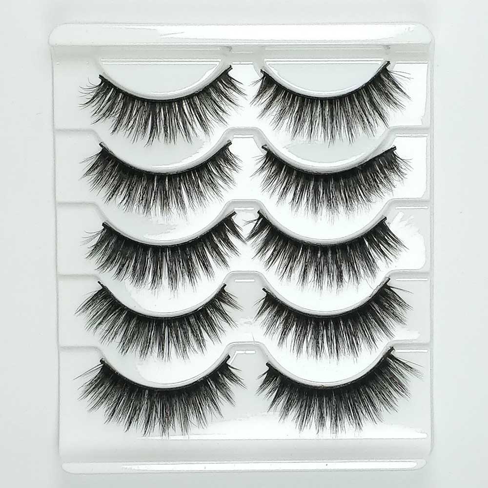 Women's Mink 3D Faux Eyelashes Set 5 Pcs