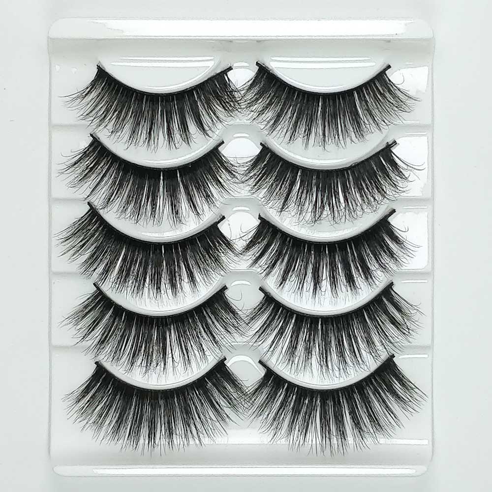 Women's Mink 3D Faux Eyelashes Set 5 Pcs