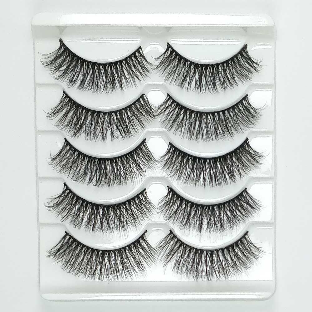 Women's Mink 3D Faux Eyelashes Set 5 Pcs