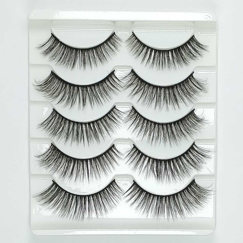 Women's Mink 3D Faux Eyelashes Set 5 Pcs