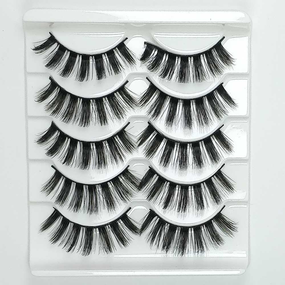 Women's Mink 3D Faux Eyelashes Set 5 Pcs