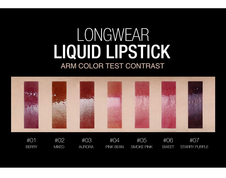 O.TWO.Fashion Sexy 7 Colors Moist Shining Lip Gloss non-stick cup Lipstick Sky Mirror Water Light Lip Glaze Lasting Makeup TSLM2