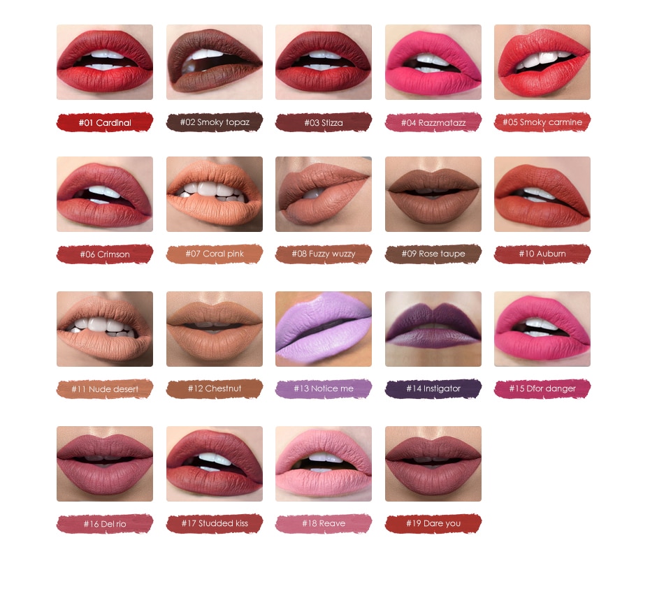 Focallure Matte Metallic Lipstick Full Coverage Makeup Glitter Lipsticks Waterproof Lip Sticks Silky Sexy Lips Cosmetics