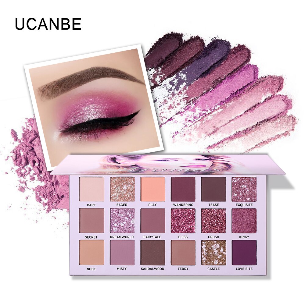 UCANBE 3pcs/lot Twilight+Aromas+Nebula 18 Color NUDE Eyeshadow Makeup Palette Glitter Shimmer Matte Pigment Eye Shadow Cosmetics