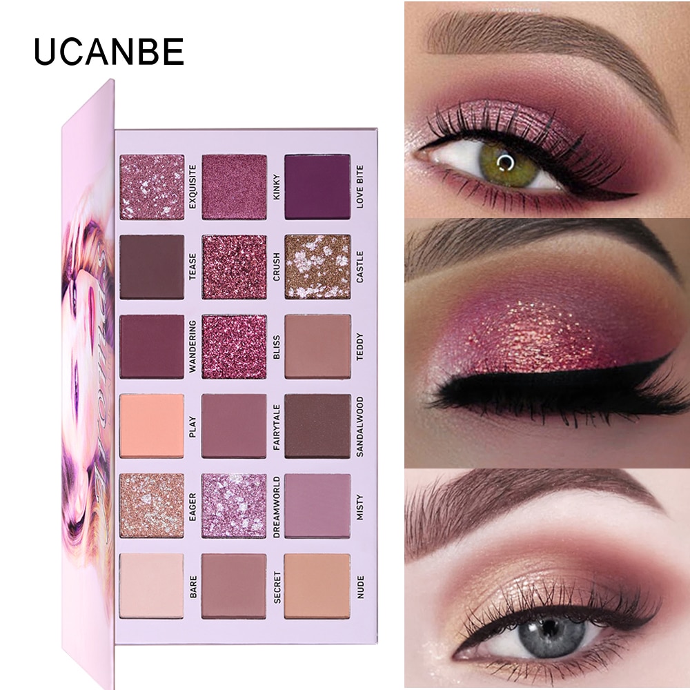 UCANBE 3pcs/lot Twilight+Aromas+Nebula 18 Color NUDE Eyeshadow Makeup Palette Glitter Shimmer Matte Pigment Eye Shadow Cosmetics