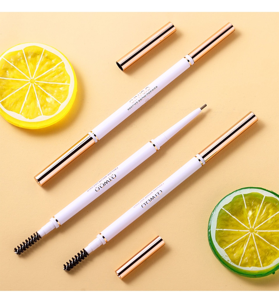 O.TWO.O 3pcs Eyes Makeup Set Ultra Fine 1.5mm Eyebrow Lengthening Mascara Long Lasting Waterproof Eyeliner Cosmetic Kit