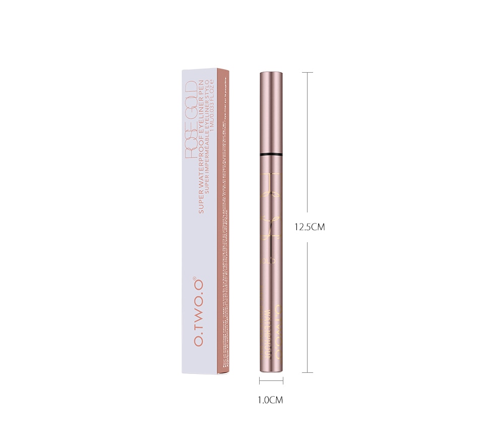 O.TWO.O 3pcs Eyes Makeup Set Ultra Fine 1.5mm Eyebrow Lengthening Mascara Long Lasting Waterproof Eyeliner Cosmetic Kit