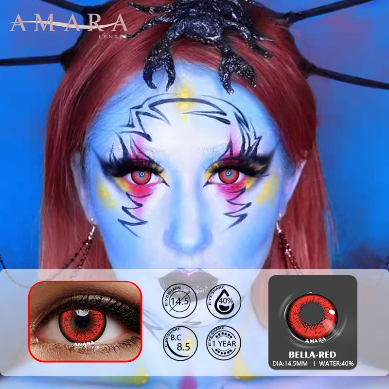 AMARA 2pcsCosplay Anime Eyes Lenses for Eyes AYY Series Makeup Sharingan Beauty Contact Lenses Eye Cosmetic Color Lens Eyes