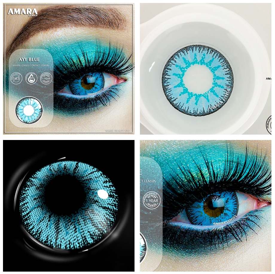 AMARA 2pcsCosplay Anime Eyes Lenses for Eyes AYY Series Makeup Sharingan Beauty Contact Lenses Eye Cosmetic Color Lens Eyes